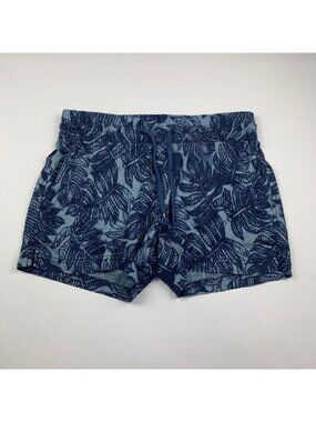 Eddie Bauer Blue Tropical Print Pull On Shorts 4